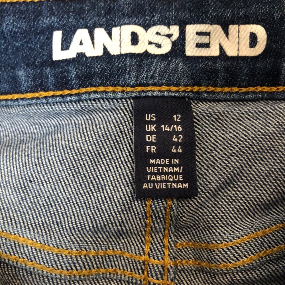 Lands' End Women's Blue Straight Cut Jeans - Picture 4 of 9